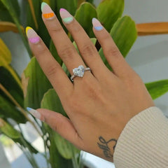 4.35 CT Heart Cut Solitaire Lab Diamond Ring (Ready for Delivery)