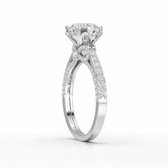 2.6 CT Round Cut Lab Diamond Ring