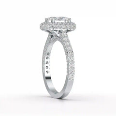 2.25 CT Oval Cut Halo Diamond Ring