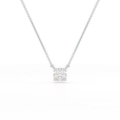 1 CT Cushion Solitaire Lab Grown Diamond Pendant