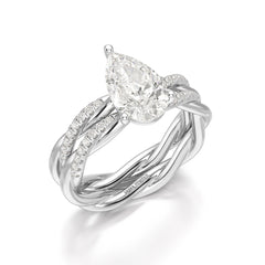 2.2 CT Pear Shape Lab Diamond Ring