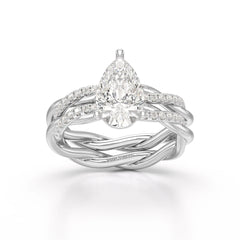 2.2 CT Pear Shape Lab Diamond Ring