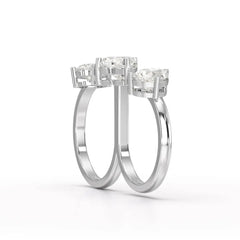 Two Finger Fancy Shape Lab Diamond Ring Jama Jewels