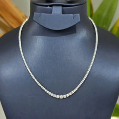 5.85 CT Round Diamond Tennis Necklace (Ready for Delivery) Jama Jewels