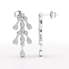 0.46 CT Lab Diamond Dangle Earring - Jama Jewels