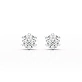 Simple Stud 0.87 CT Round Lab Diamond Earrings - Jama Jewels