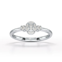 0.13 CT Round White Lab Grown Diamond Ring - Jama Jewels