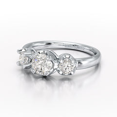 0.85 CT Round Thin Lab Grown Diamond Ring - Jama Jewels