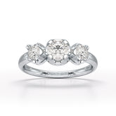 0.85 CT Round Thin Lab Grown Diamond Ring - Jama Jewels
