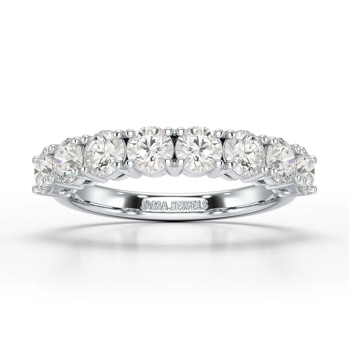 1.84 CT Round Cut Lab Diamonds White Engagement Ring - Jama Jewels