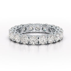 3.69 CT Full Classic Round Cut Lab Diamonds Engagement Ring - Jama Jewels