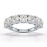 3.6 CT Half Classic Round Lab Diamonds Engagement Ring - Jama Jewels