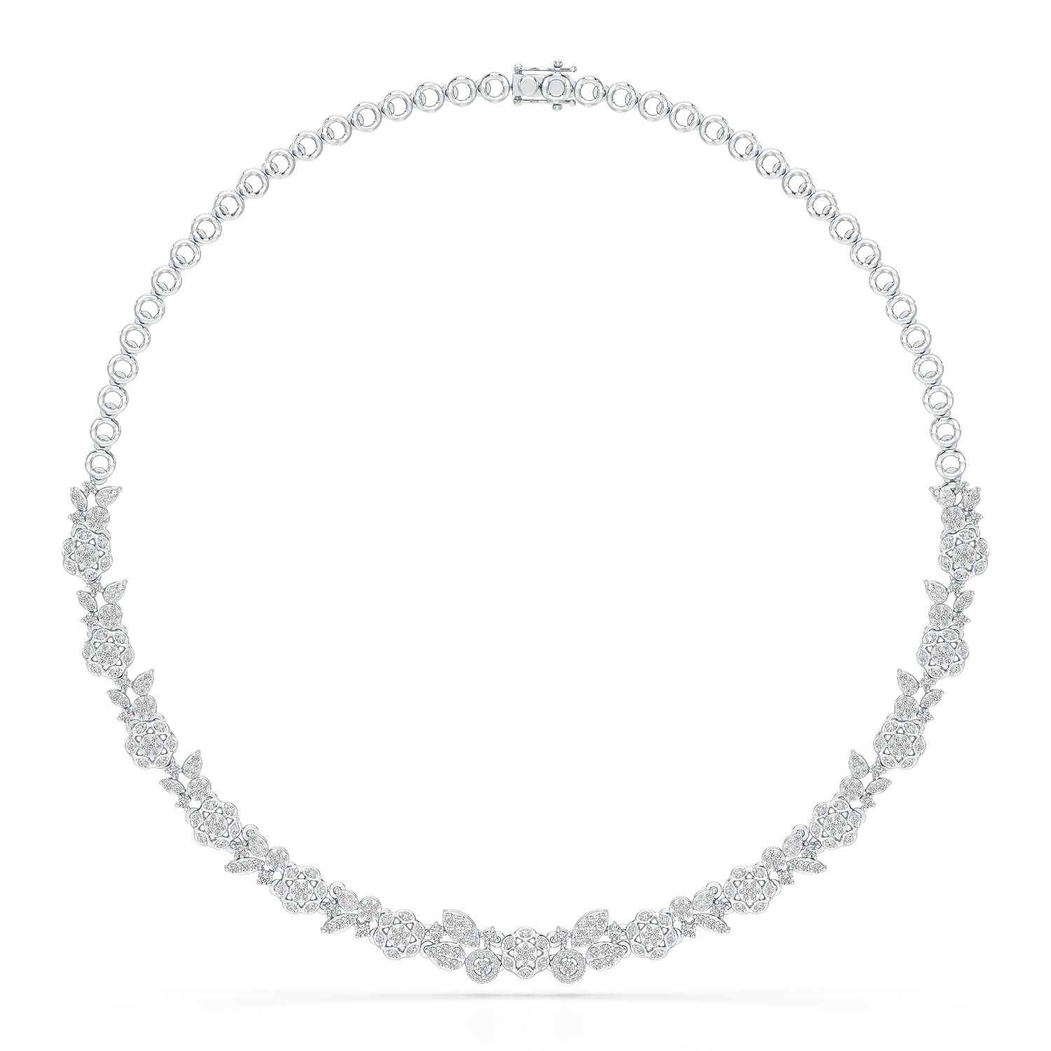 4.1 Carat Lab Diamond Petal Necklace