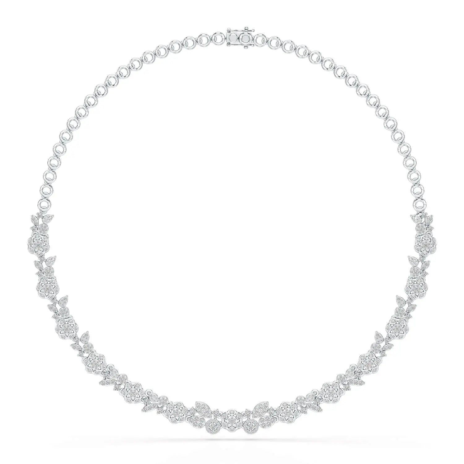 4.1 Carat Lab Diamond Petal Necklace