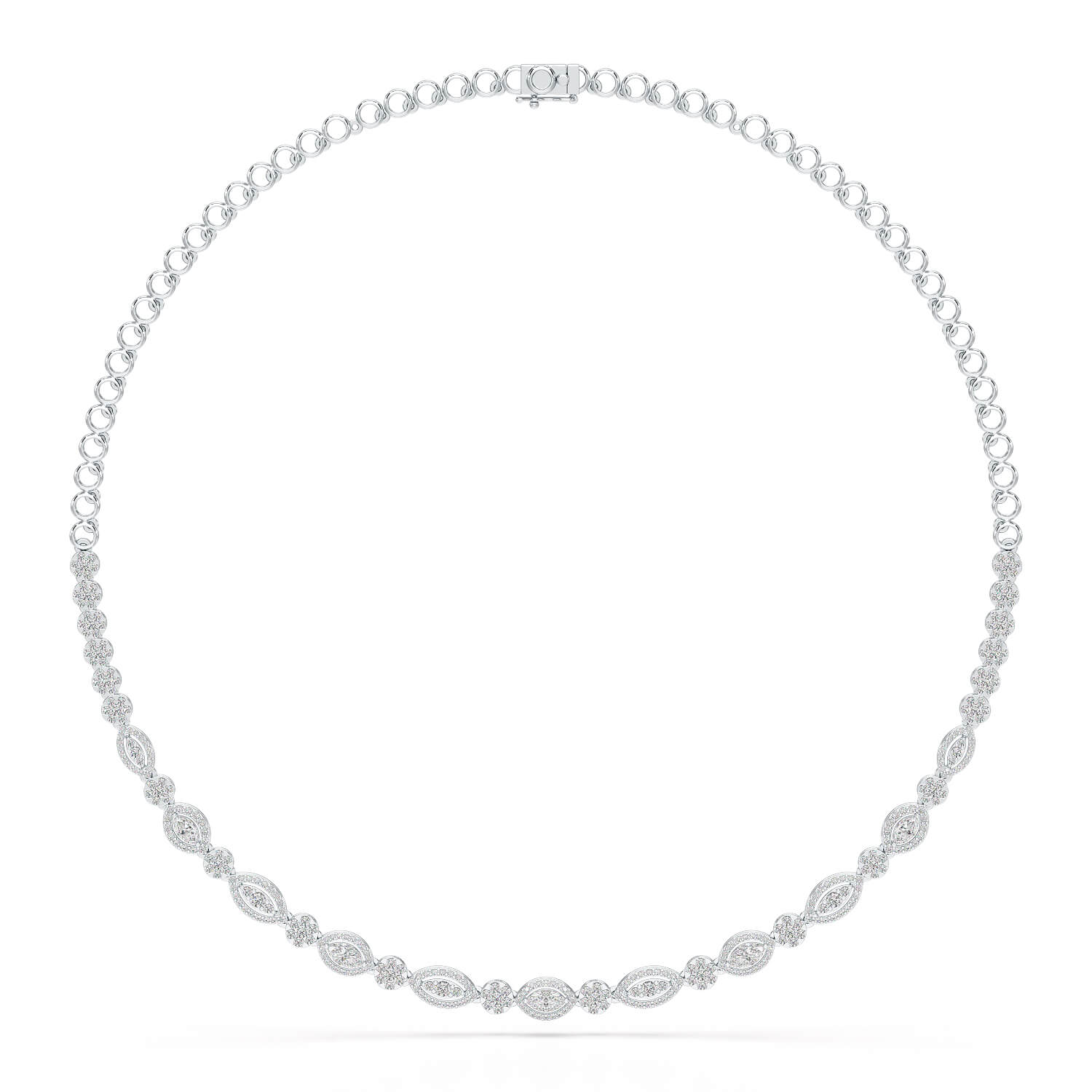 4.53 CT Marquise Cut Lab Diamond Necklace