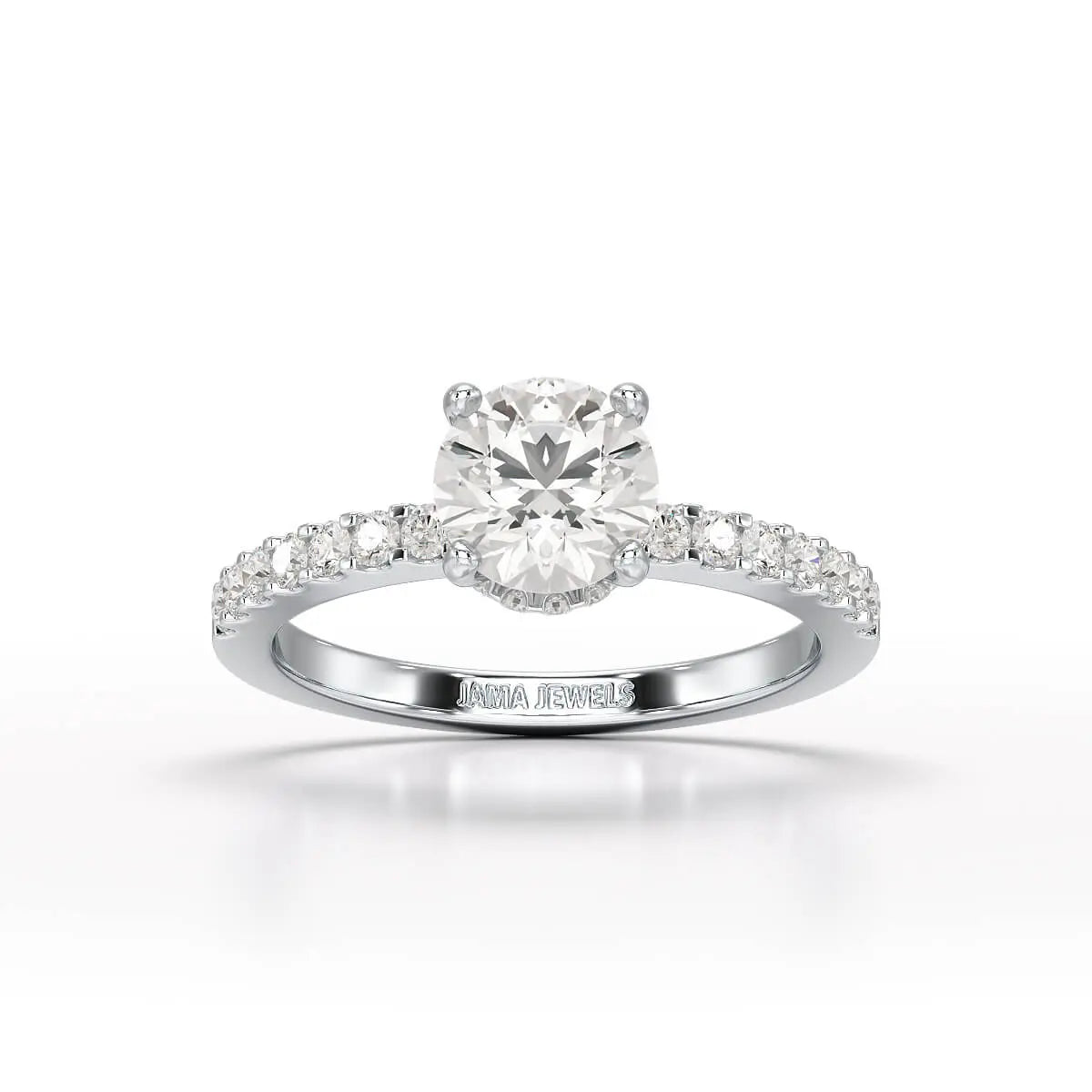 1.36 CT Round Cut Lab Grown Diamond Ring Jama Jewels