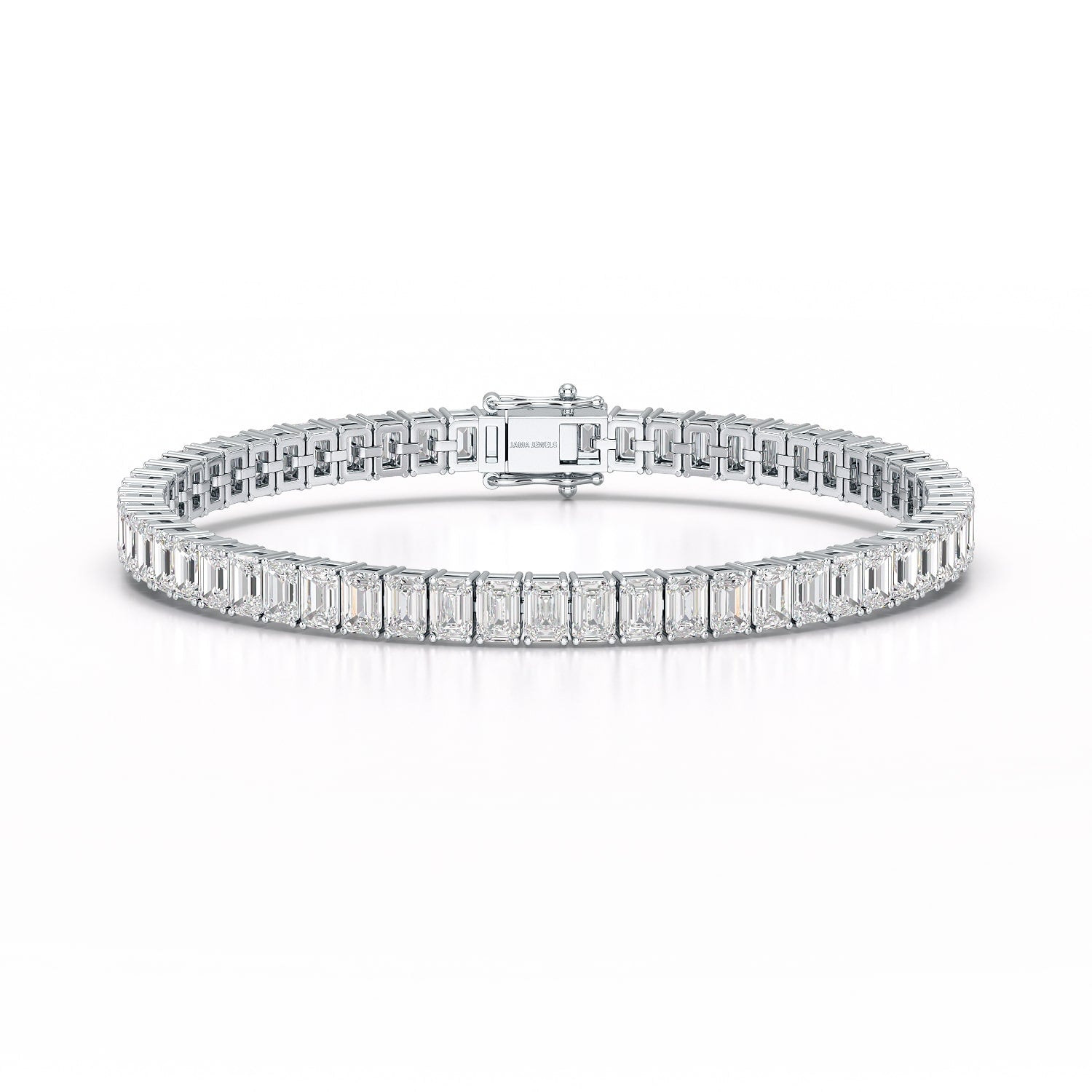 14.25 CT  Emerald Cut Tennis Lab Diamond Bracelet
