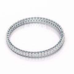 14.25 CT  Emerald Cut Tennis Lab Diamond Bracelet