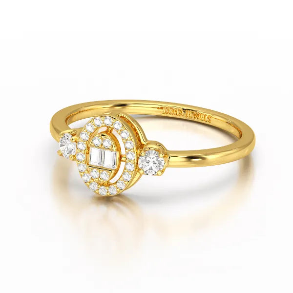 0.27 CT Baguette Shape Lab Grown Diamond Ring