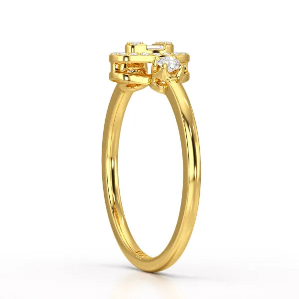 0.27 CT Baguette Shape Lab Grown Diamond Ring