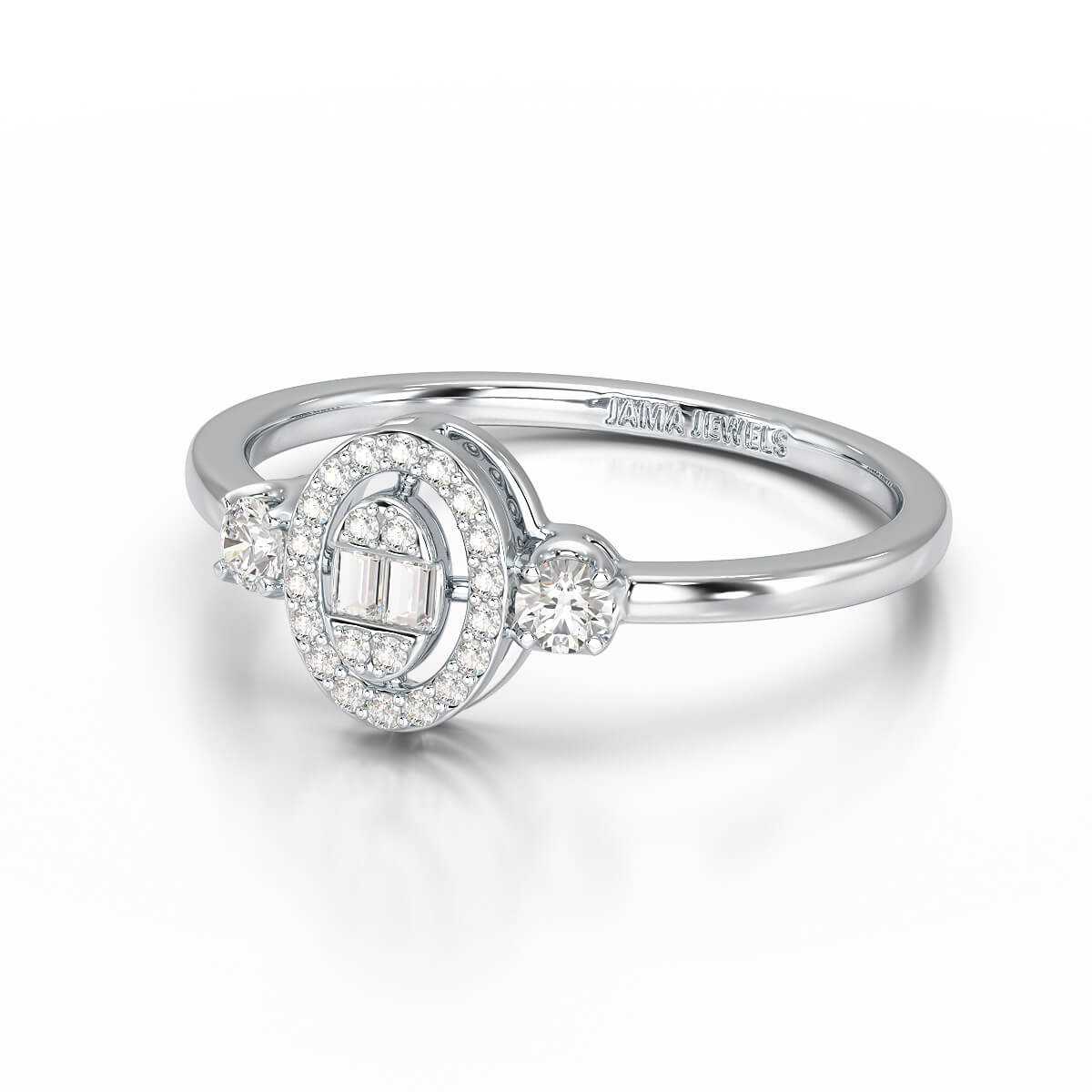0.27 CT Baguette Shape Lab Grown Diamond Ring
