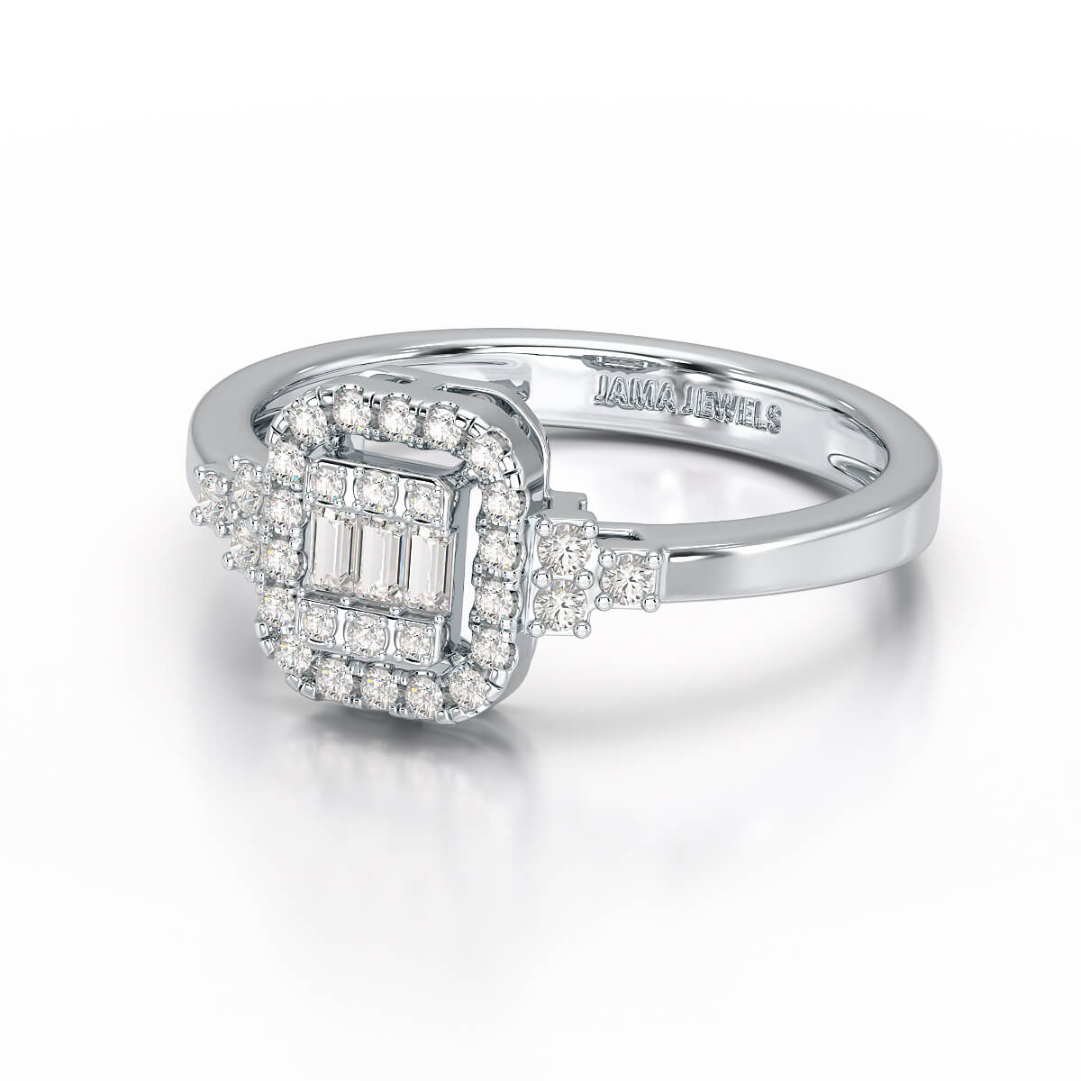0.46 CT Baguette Lab Diamond Ring