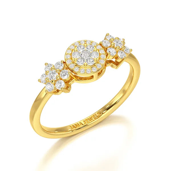 0.35 CT Round Cut Lab Diamond Ring