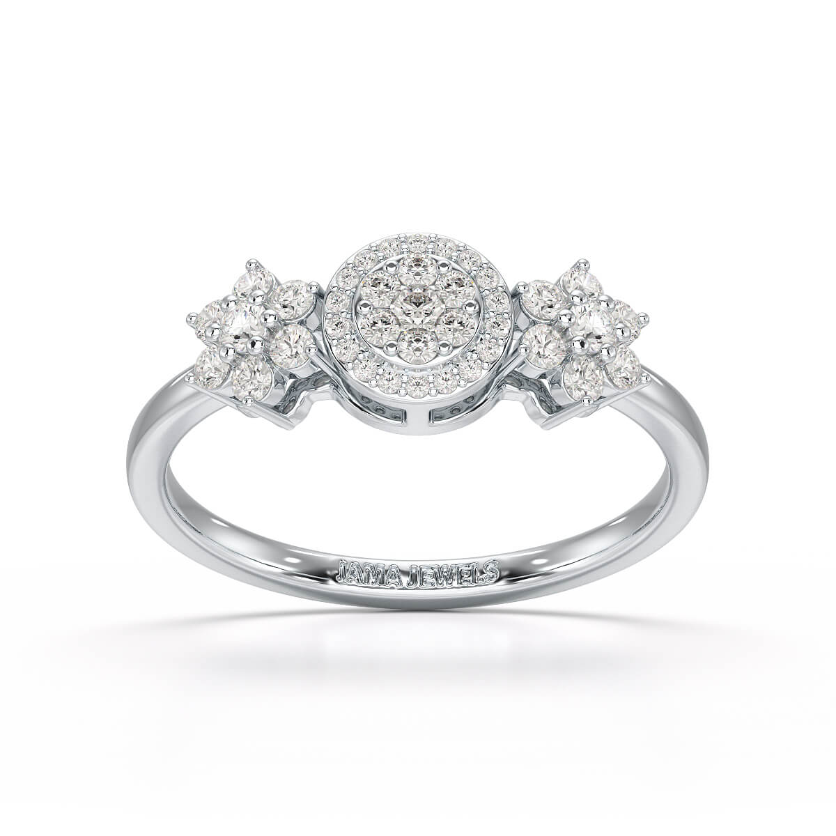 0.35 CT Round Cut Lab Diamond Engagement Ring