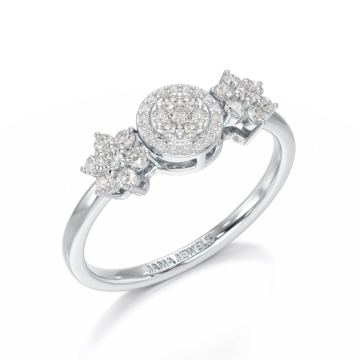0.35 CT Round Cut Lab Diamond Engagement Ring
