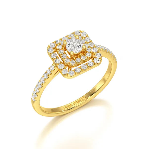 0.49 Carat Lab Diamond Round Cluster Ring