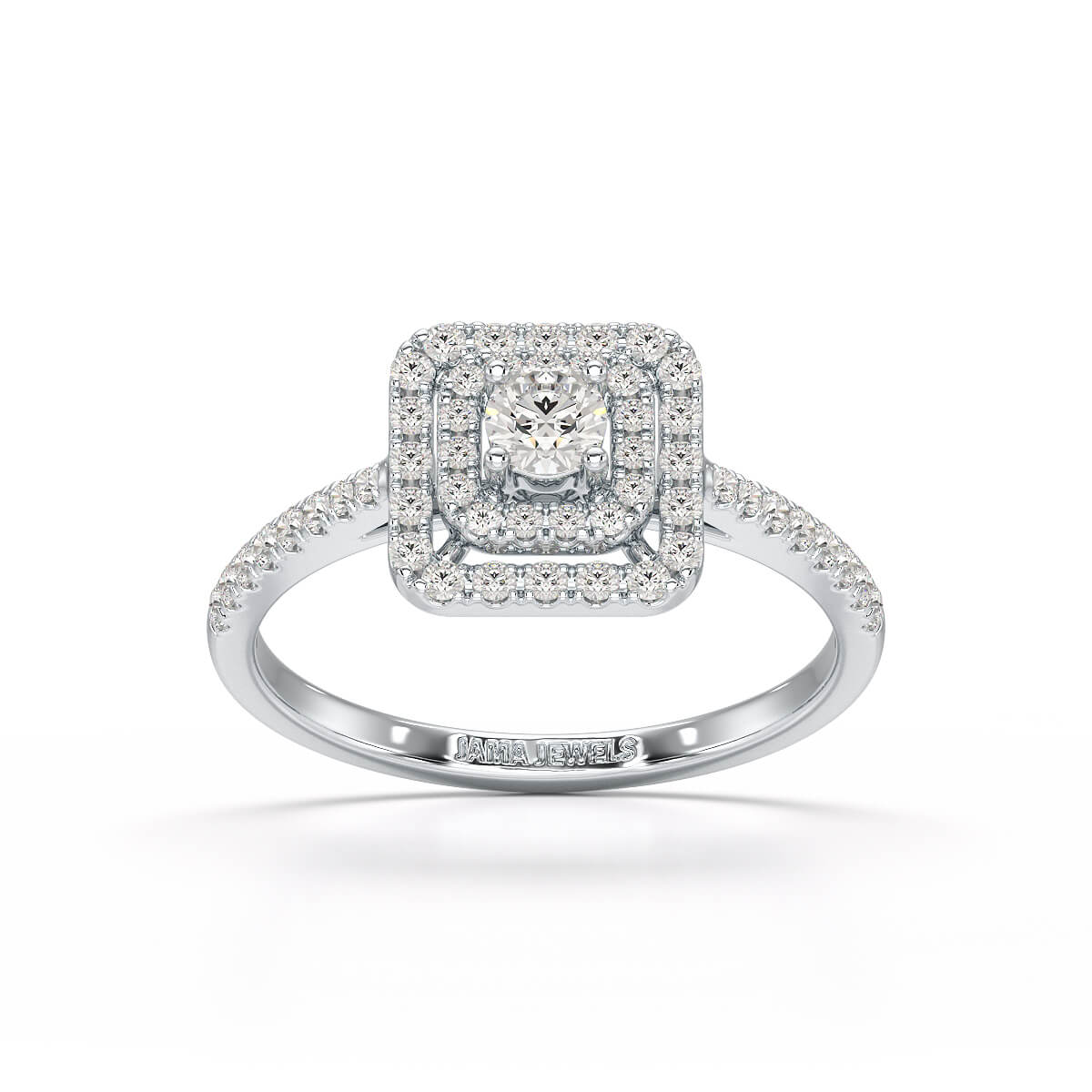 0.49 Carat Lab Diamond Round Cluster Ring