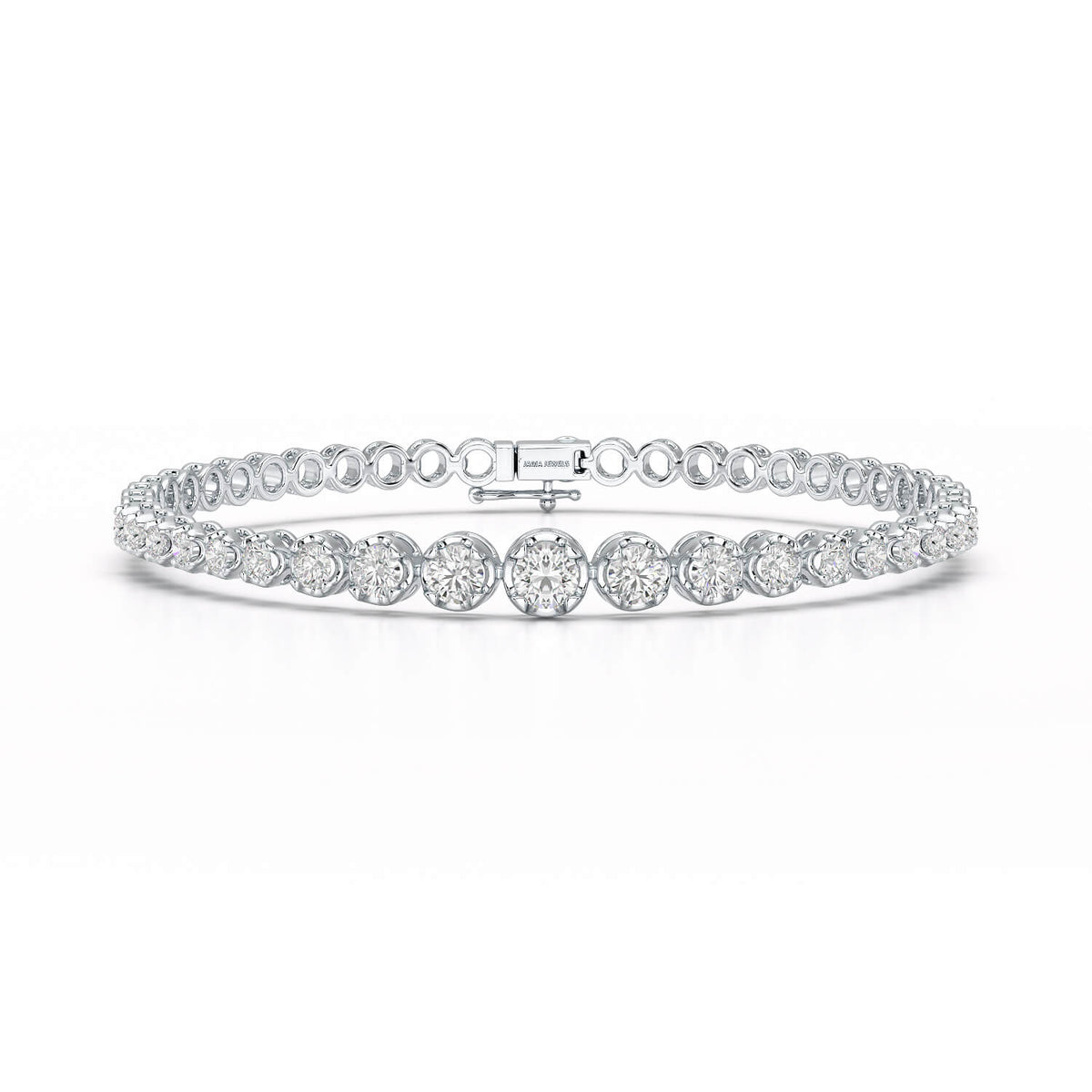 2.84 CT Round Cut Lab Diamond Tennis Bracelet