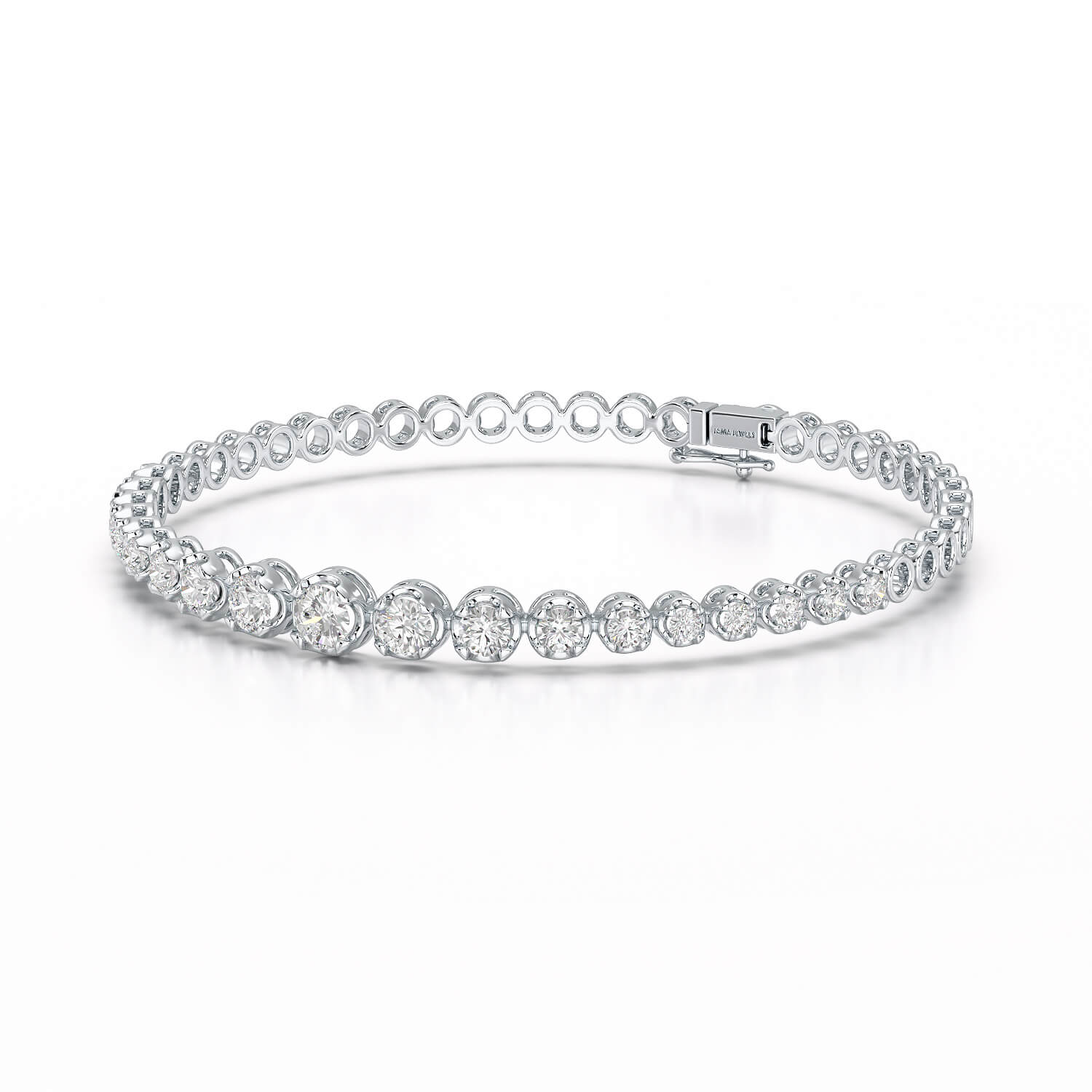 2.84 CT Round Cut Lab Diamond Tennis Bracelet