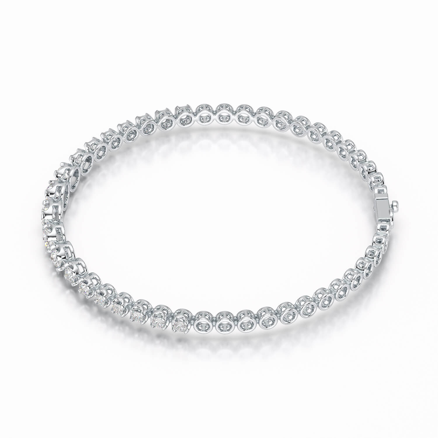 2.84 CT Round Cut Lab Diamond Tennis Bracelet