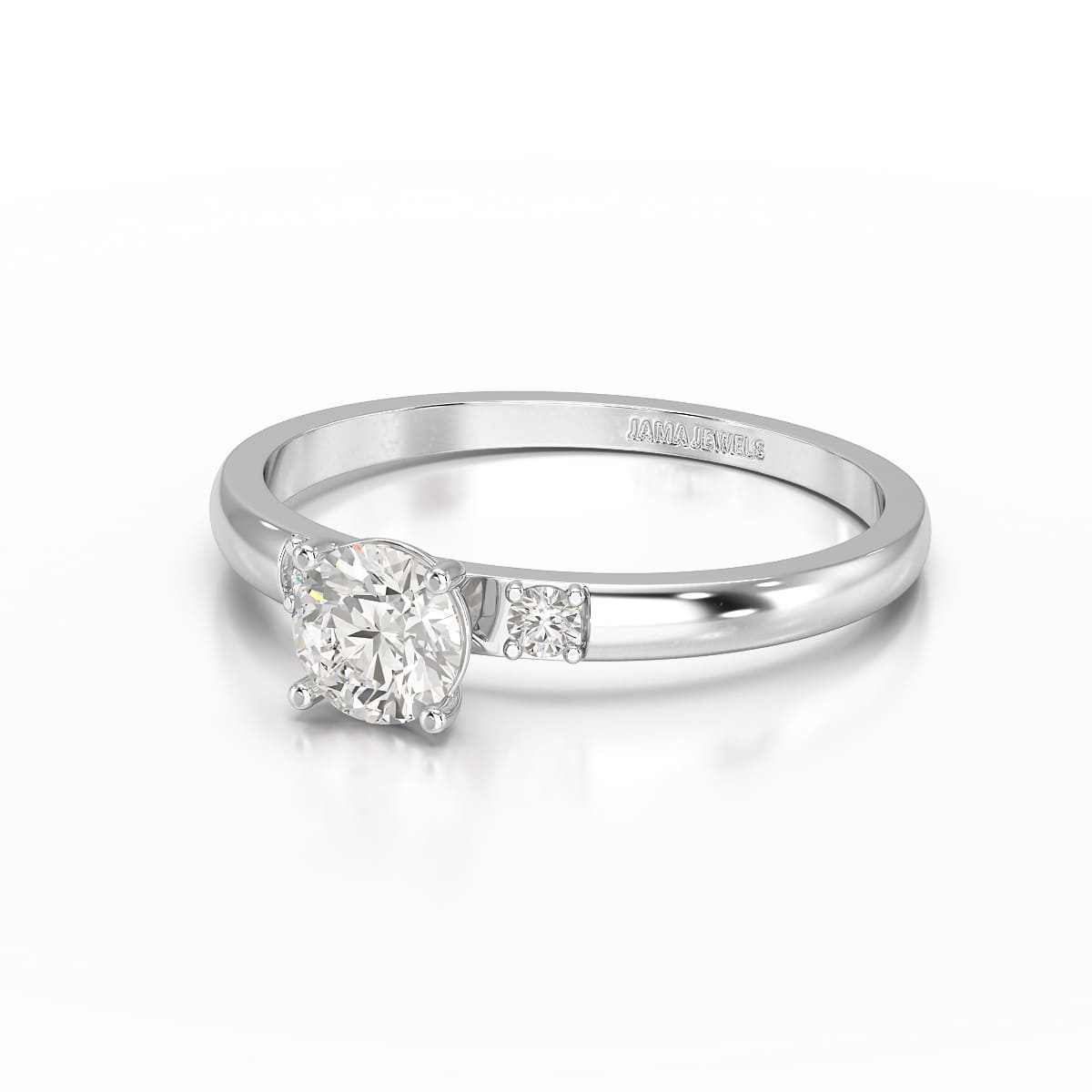 0.57 CT Lab Diamond Simple Three Stone Ring
