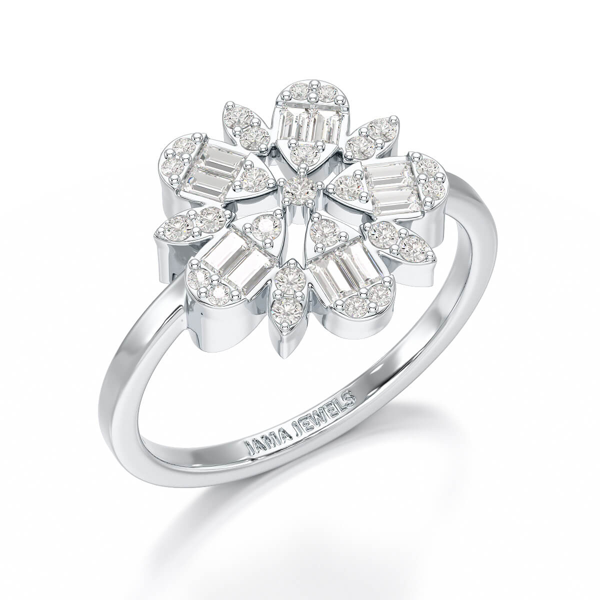 Baguette Cut 0.5 CT Lab Diamond Ring