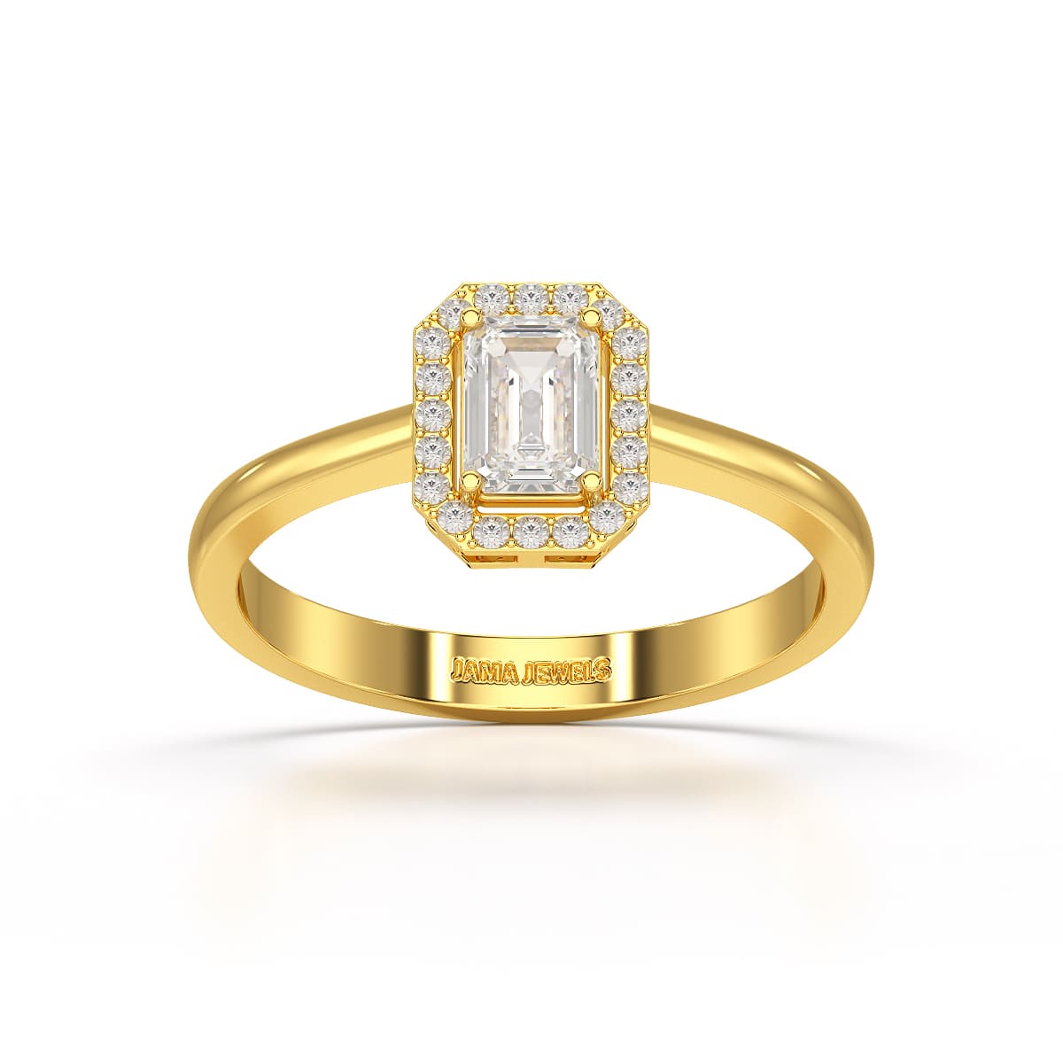 0.6 CT Simple Emerald Cut Lab Diamond Ring