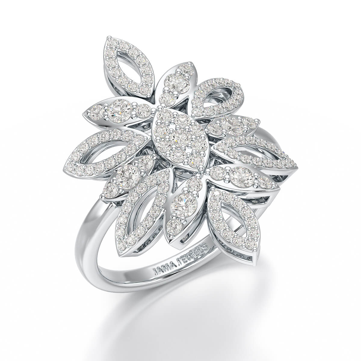 0.76 CT Lab Diamond Engagement Ring