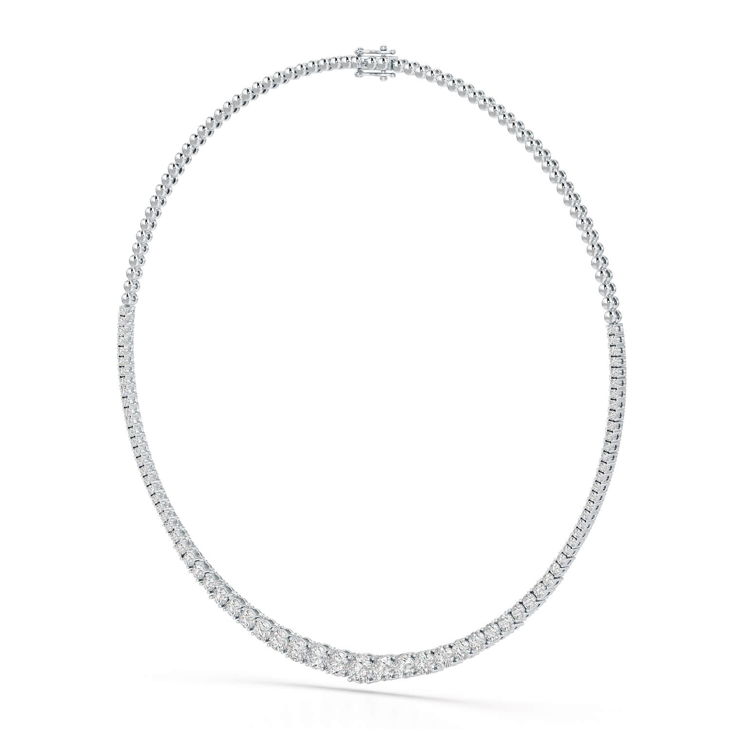 9.35 Carat Lab-Grown Diamond Riviere Necklace - Jama Jewels 