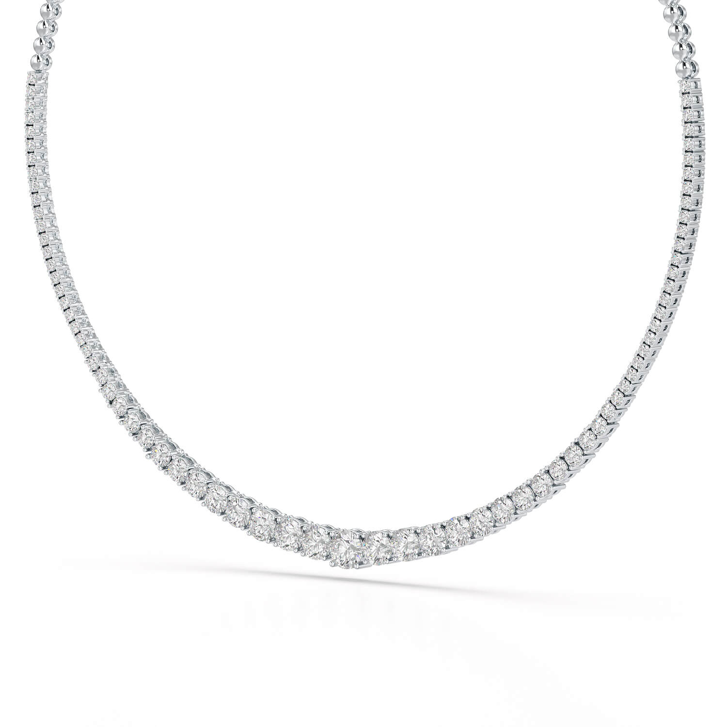 9.35 Carat Lab-Grown Diamond Riviere Necklace - Jama Jewels 