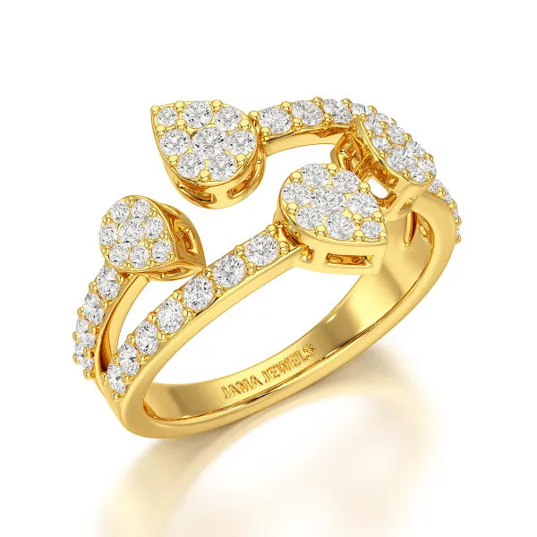 0.84 CT Layered Lab Diamond Wedding Ring