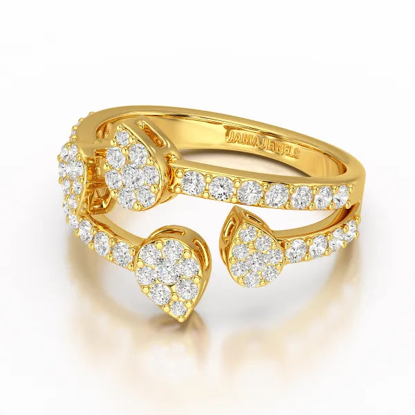 0.84 CT Layered Lab Diamond Wedding Ring