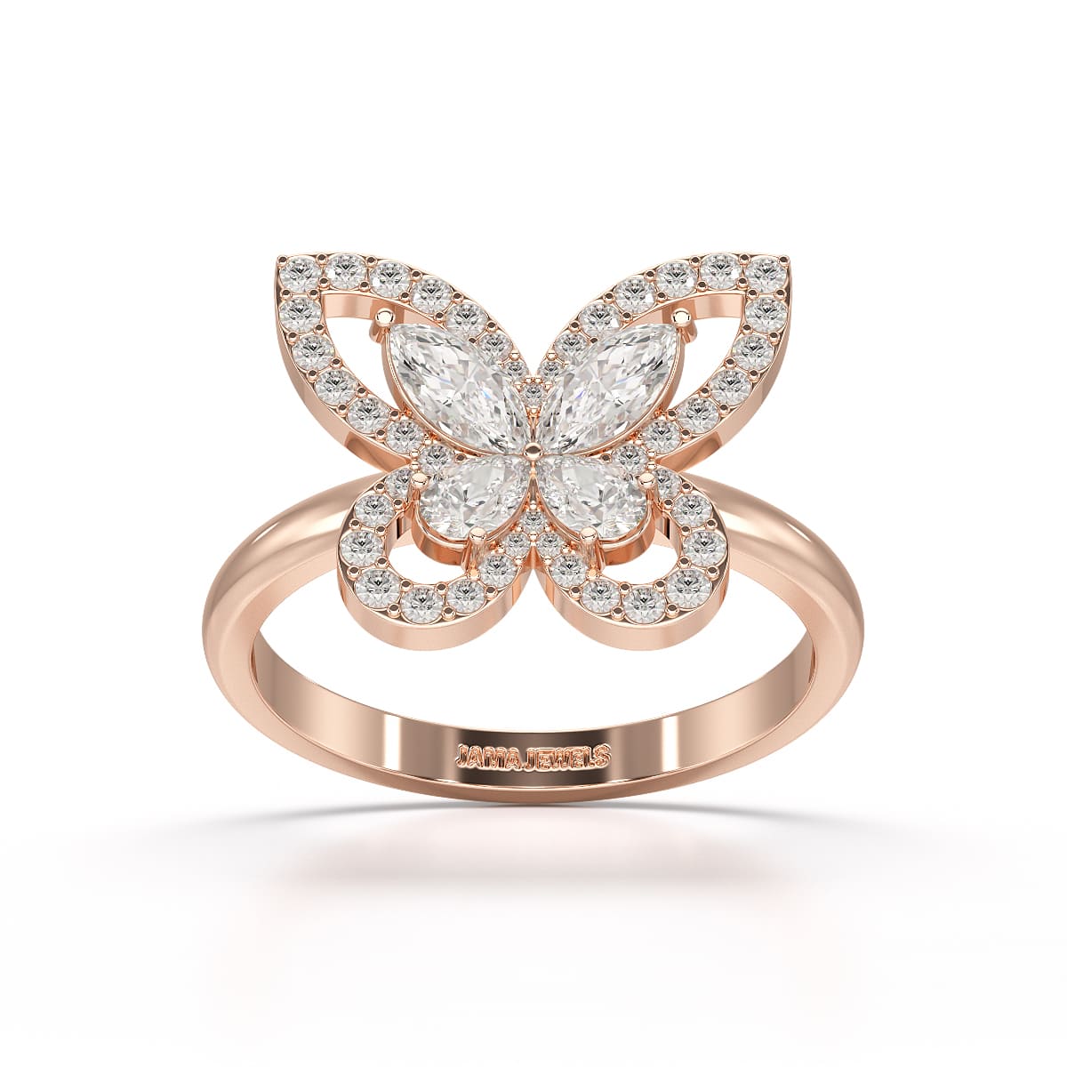 0.8 CT Classic Butterfly Lab Diamond Ring