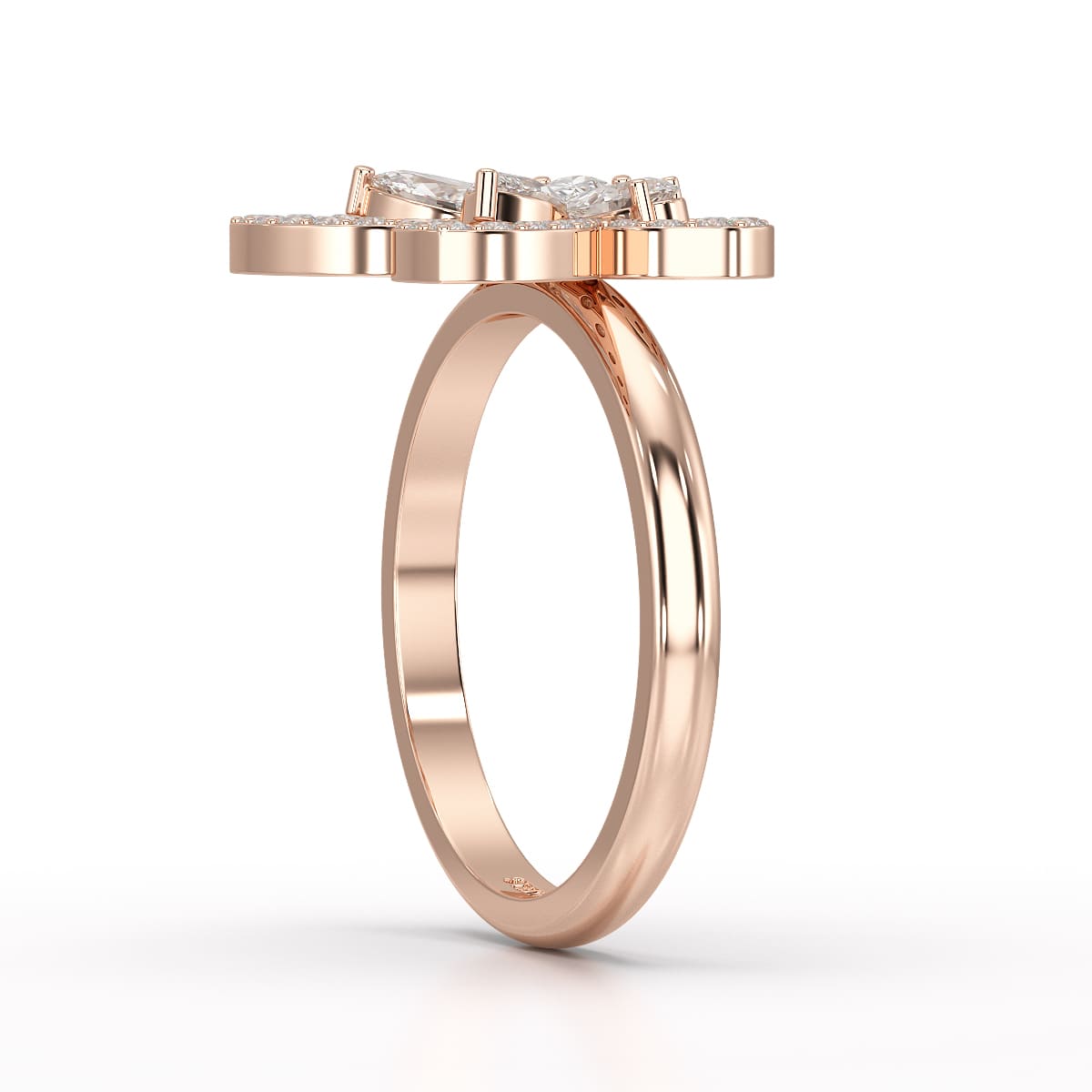 0.8 CT Classic Butterfly Lab Diamond Ring