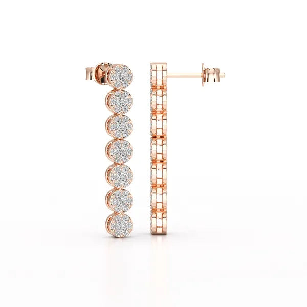 0.95 CT Dangle & Drop Lab Diamond Earrings - Jama Jewels 