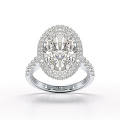 6.1 CT Oval Cut Lab Diamond Wedding Ring - Jama Jewels 