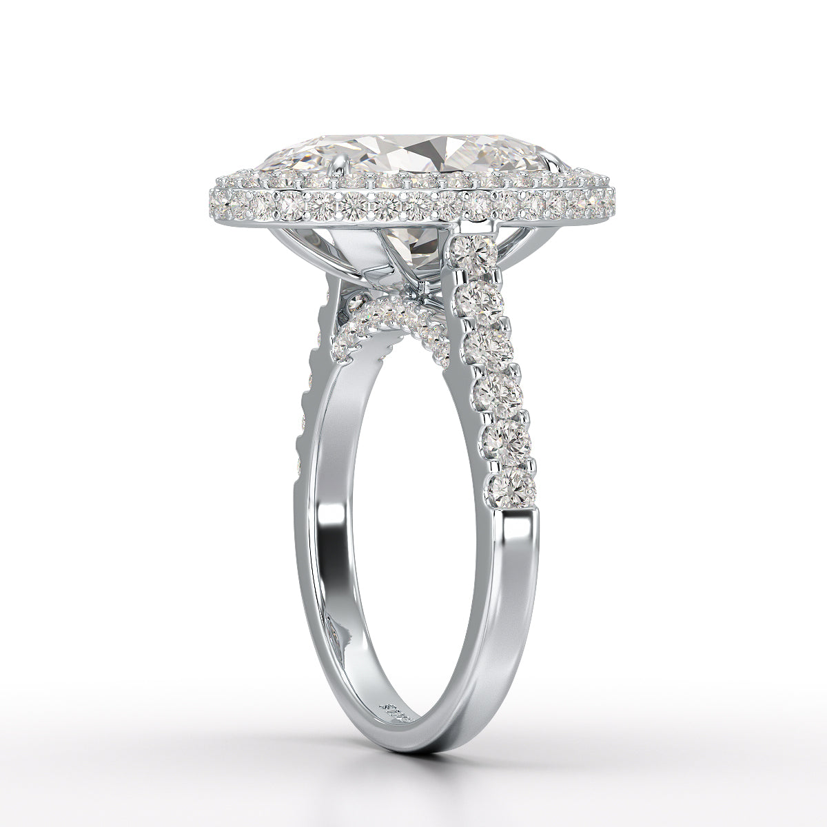 6.1 CT Oval Cut Lab Diamond Wedding Ring - Jama Jewels 