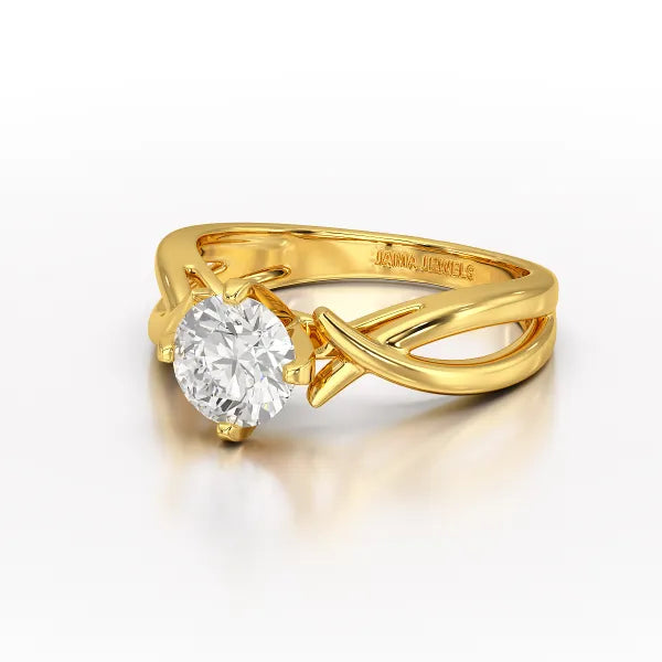 1 CT Solitaire Lab Diamond Engagement Ring - Jama Jewels 
