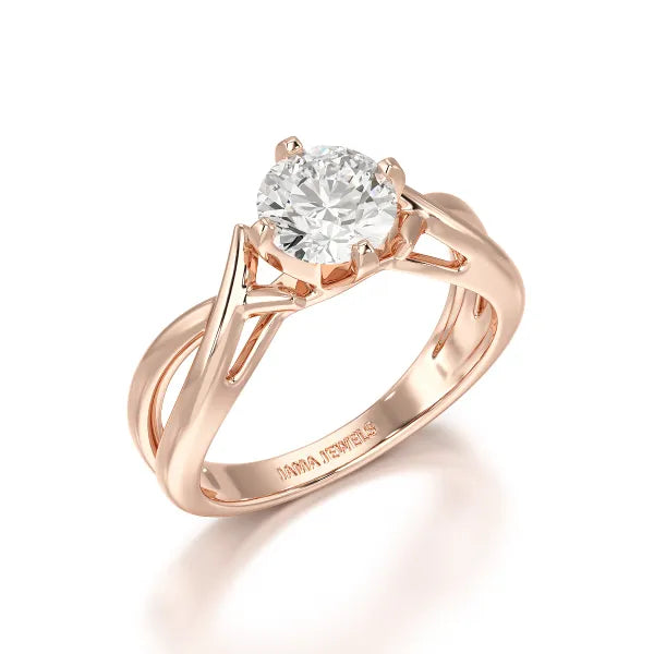 1 CT Solitaire Lab Diamond Engagement Ring - Jama Jewels 