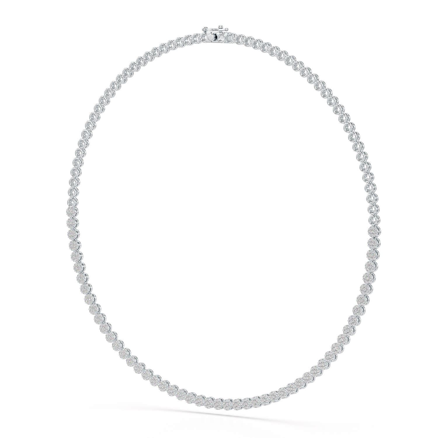 3.8 CT Lab Diamond Tennis Necklace